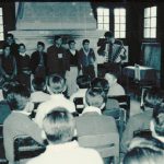 Fotografía antigua del interior de la escuela granja. © Camilo Uribe, 2022