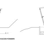Elevaciones poniente y oriente. © Alvaro Riquelme