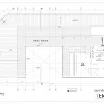 Planta de techumbre y terraza. © Aliwen, 2021